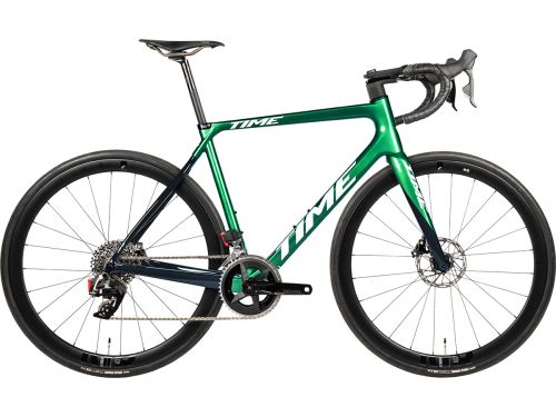 TIME ADH 全內線公路車 - Gloss Carbon/電鍍綠 - SRAM RIVAL ETAP AXS 2x12