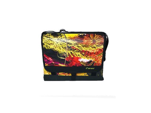 Demano Arago Brompton 兩用小型郵差包-文字(藍橘)