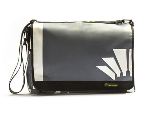 Demano Diagonal Mar Brompton 兩用大型郵差包-藝術(灰白)
