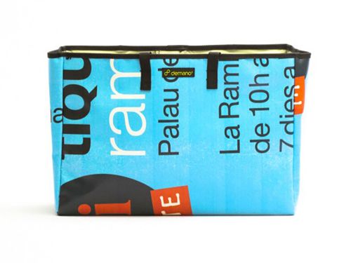 Demano Miramar Brompton 兩用花籃包-文字(亮藍)