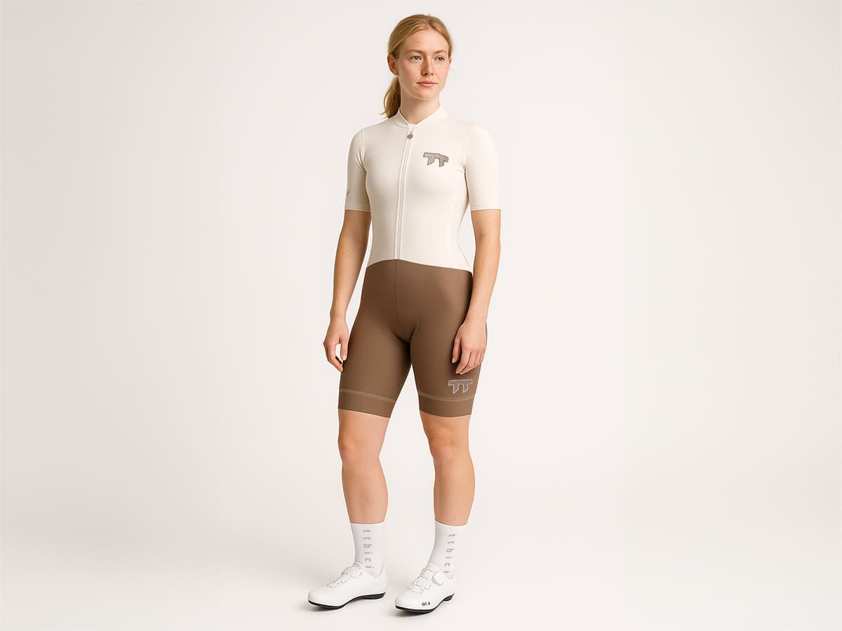 E Line Women's Classic Bib Shorts 女款經典車褲 / 深棕色