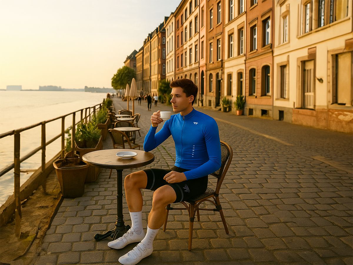 a Line Men's Lightweight LS Jersey 男款輕量長袖車衣 / 亮藍