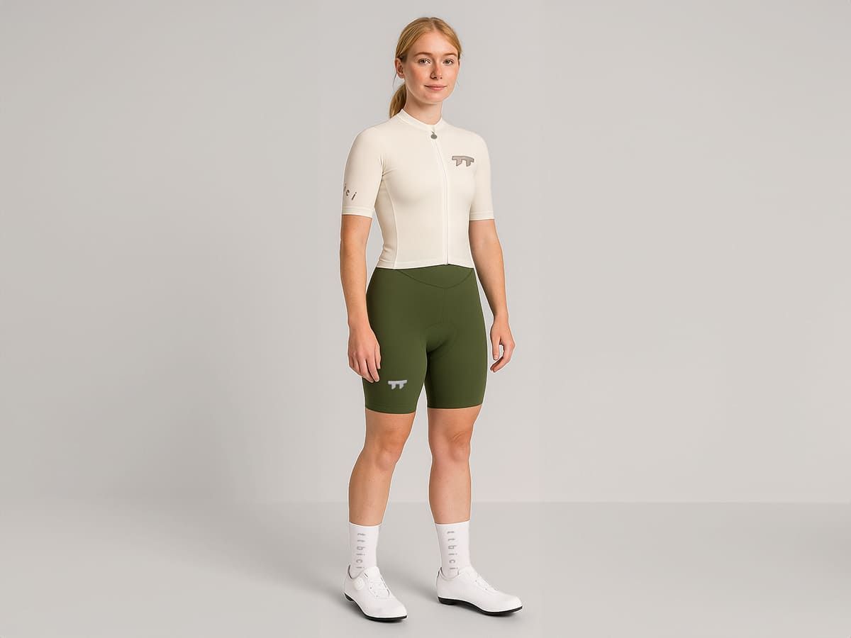 a Line Women's Lightweight Bib Shorts 女款輕量車褲 / 青銅綠