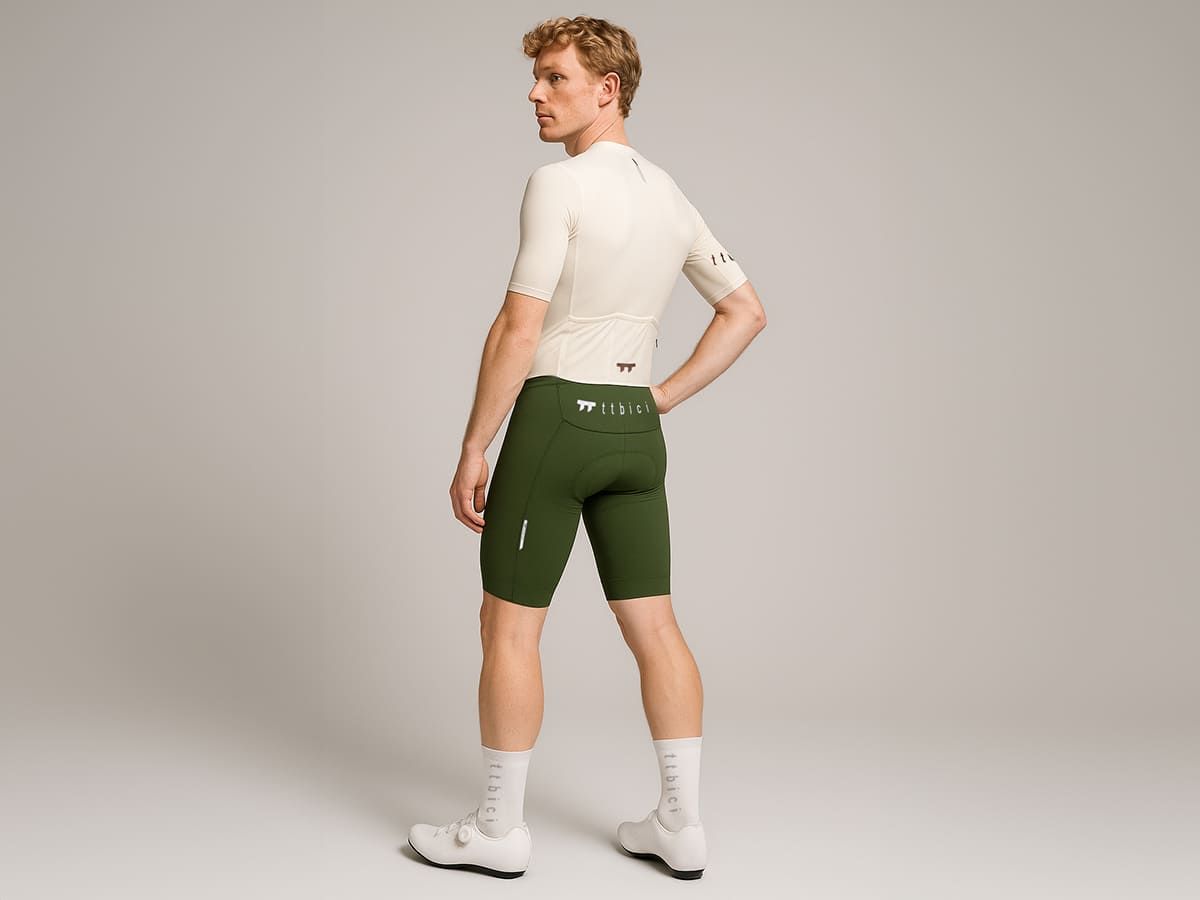 a Line Men's Lightweight Bib Shorts 男款輕量車褲 / 青銅綠