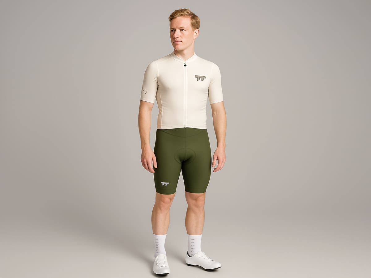 a Line Men's Lightweight Bib Shorts 男款輕量車褲 / 青銅綠