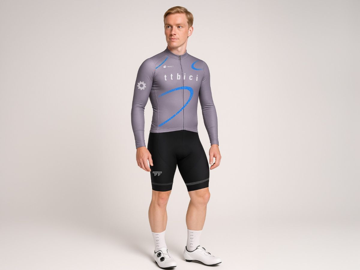 a Line Men's Lightweight LS Team Jersey 男款車隊版輕量長袖車衣 / 灰色