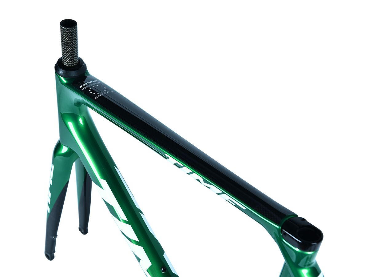 TIME ADH 全內線公路車 - Gloss Carbon/電鍍綠 - SRAM RIVAL ETAP AXS 2x12 XS