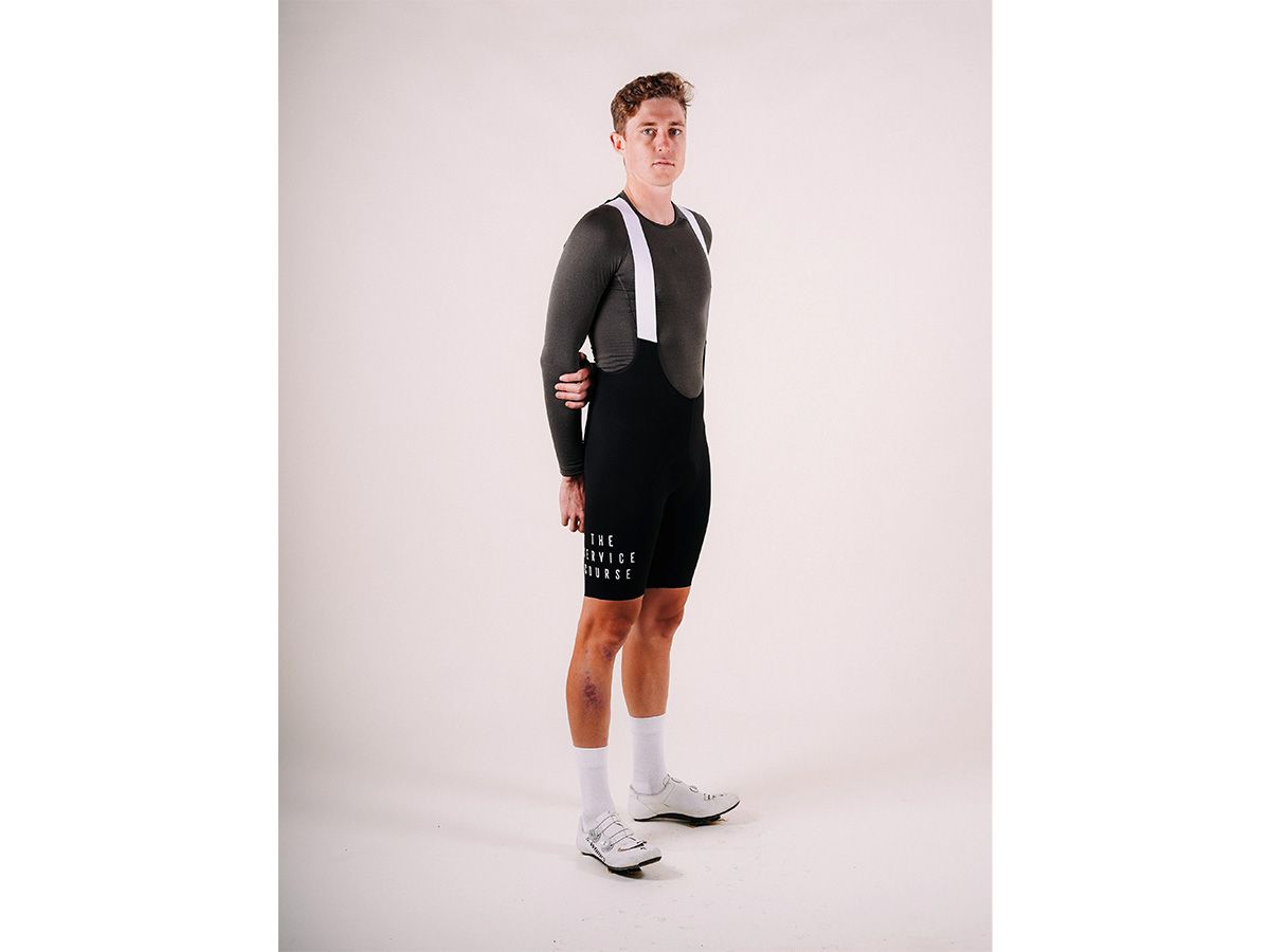 The Service Course Men Bib Shorts (2.0) 男款連身車褲 黑色 M