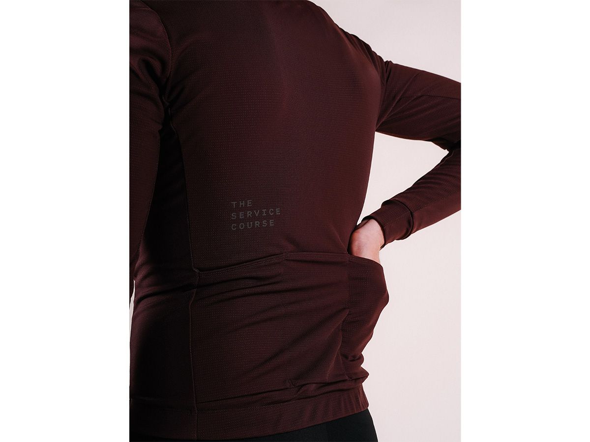 The Service Course Men Long Sleeve Winter Jersey 男款長袖車衣 巧克力色 L