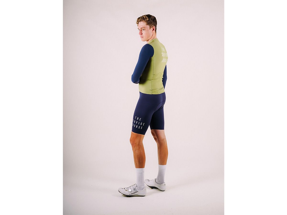 The Service Course Men Bib Shorts (2.0) 男款連身車褲 藍色 S