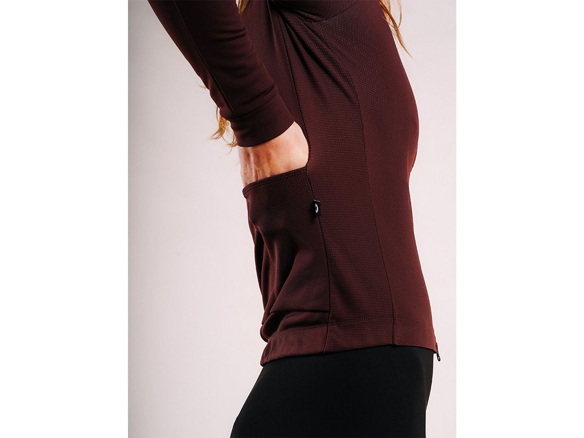 The Service Course Women Long Sleeve Winter Jersey 女款長袖車衣 巧克力色 S