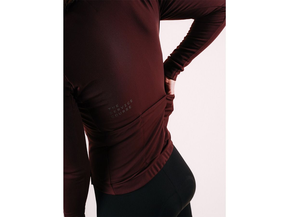 The Service Course Women Long Sleeve Winter Jersey 女款長袖車衣 巧克力色 S