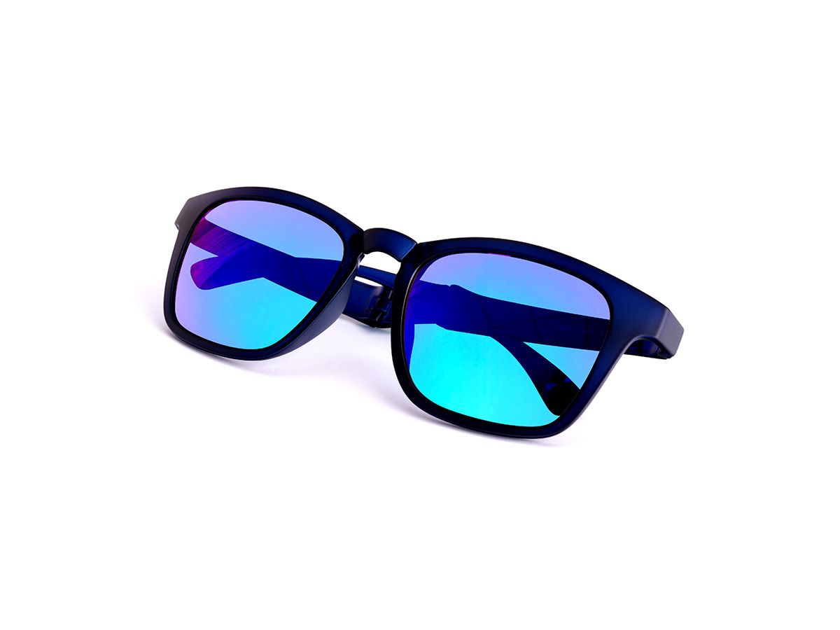 Akiwei 變型金剛 變色天晴藍 - 黑框