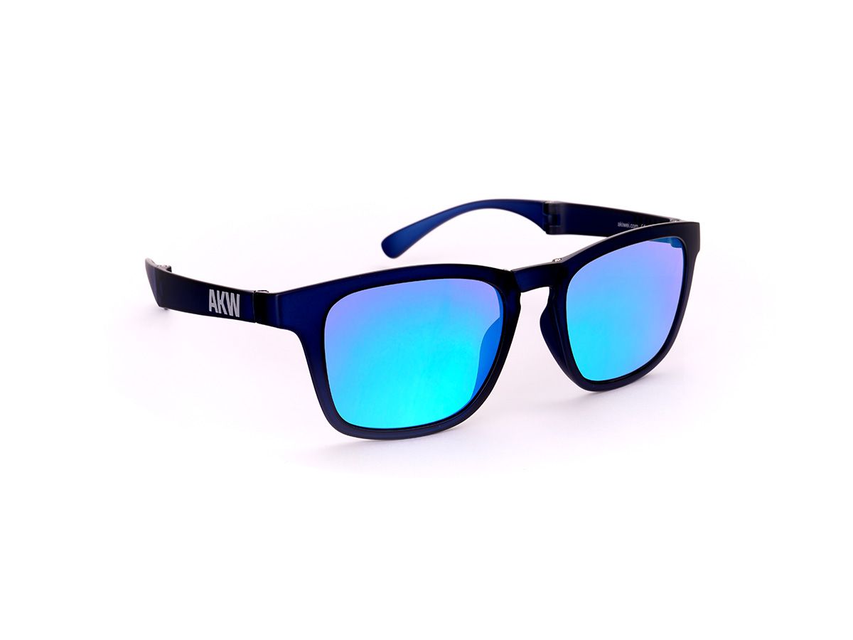 Akiwei 變型金剛 變色天晴藍 - 黑框