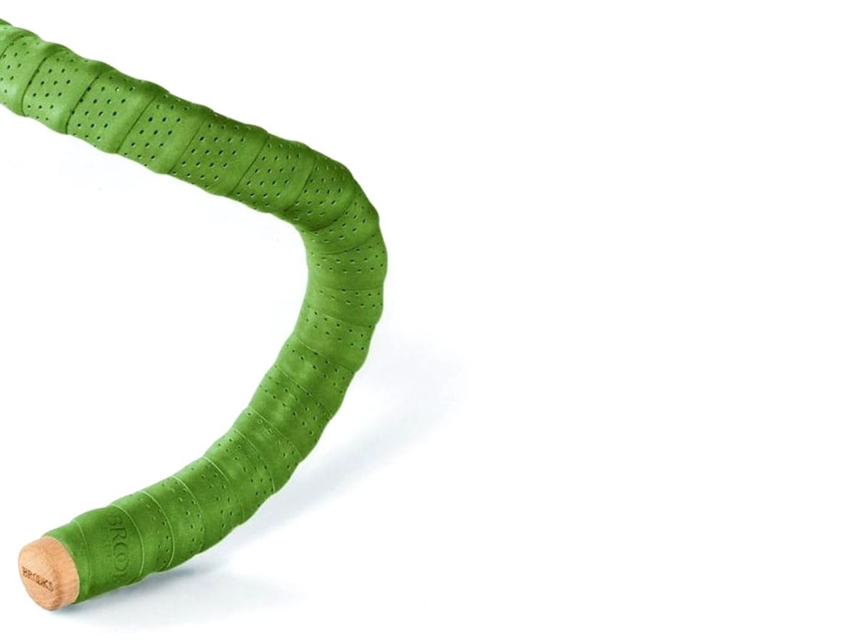 Brooks Leather 透氣皮革車把帶 蘋果綠色