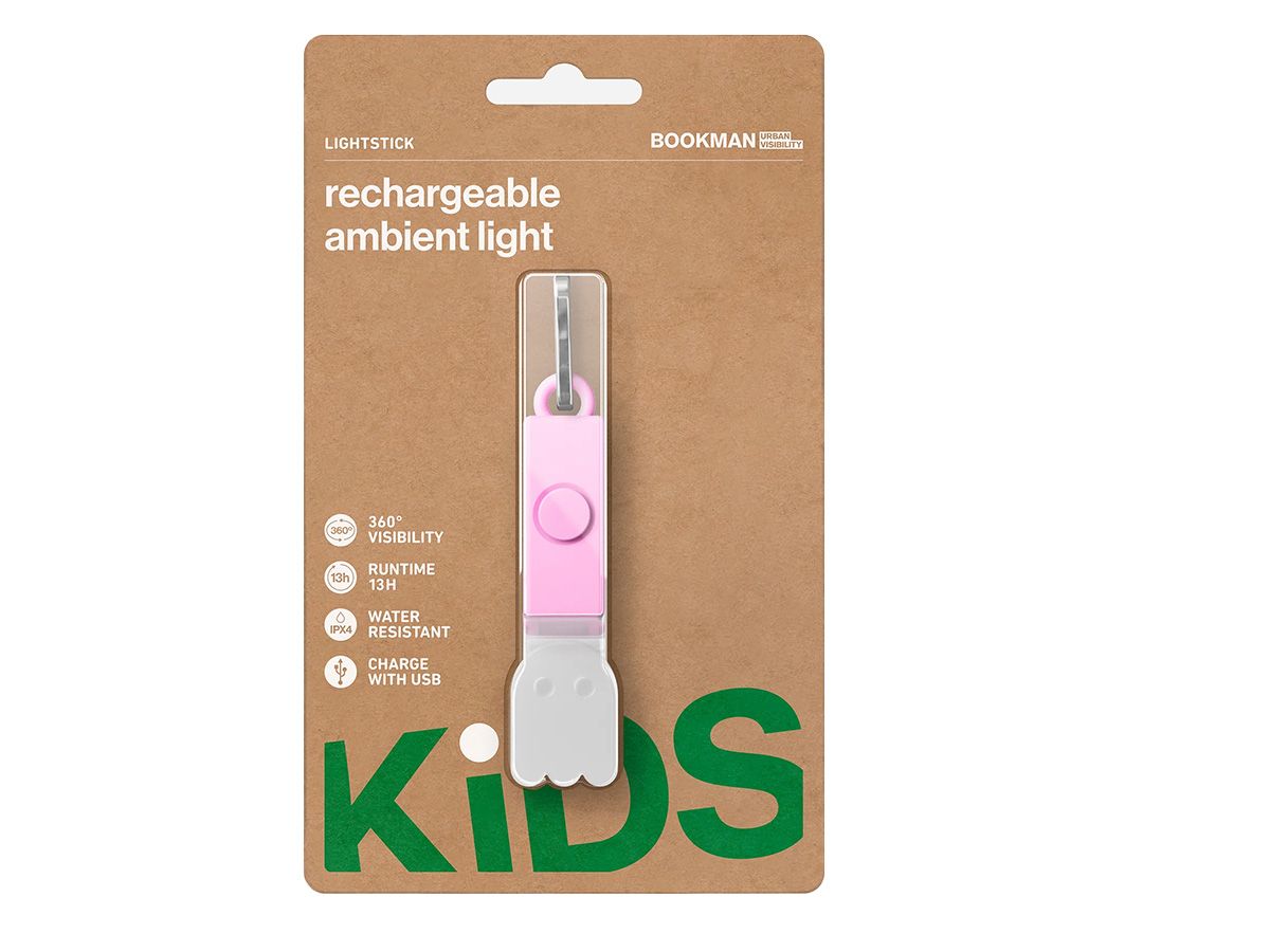Bookman Lightstick Kid 造型拉鍊燈 粉紅色
