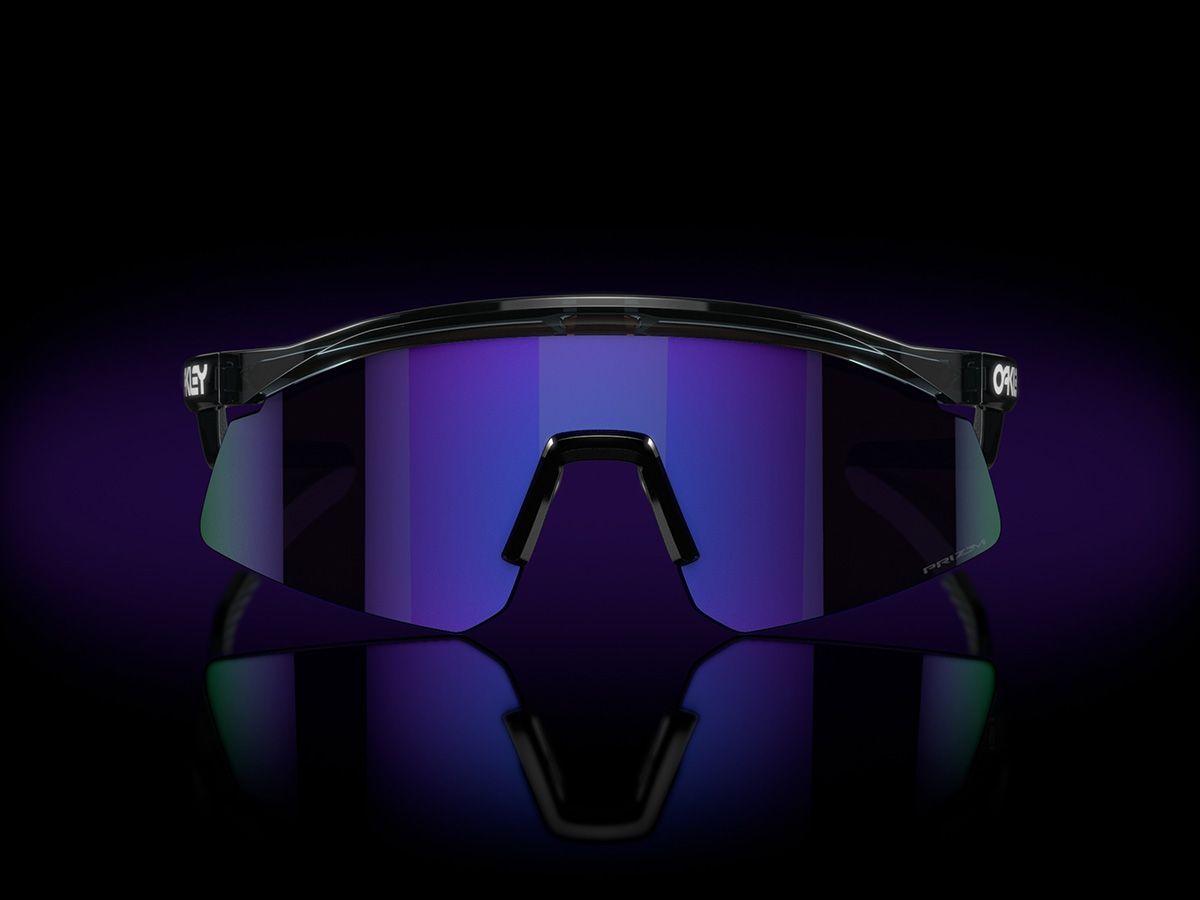 Oakley Hydra 運動休閒太陽眼鏡, 亮光黑鏡框, 深紫藍鏡片