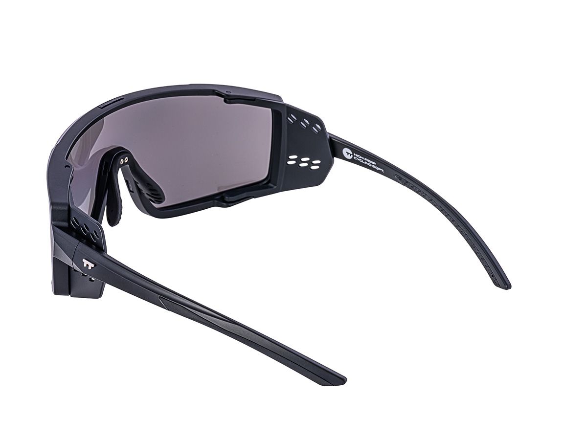 E-1 Cycling Sunglasses 騎行運動眼鏡 / 純黑色+鏡面銀鏡片 (CAT3)