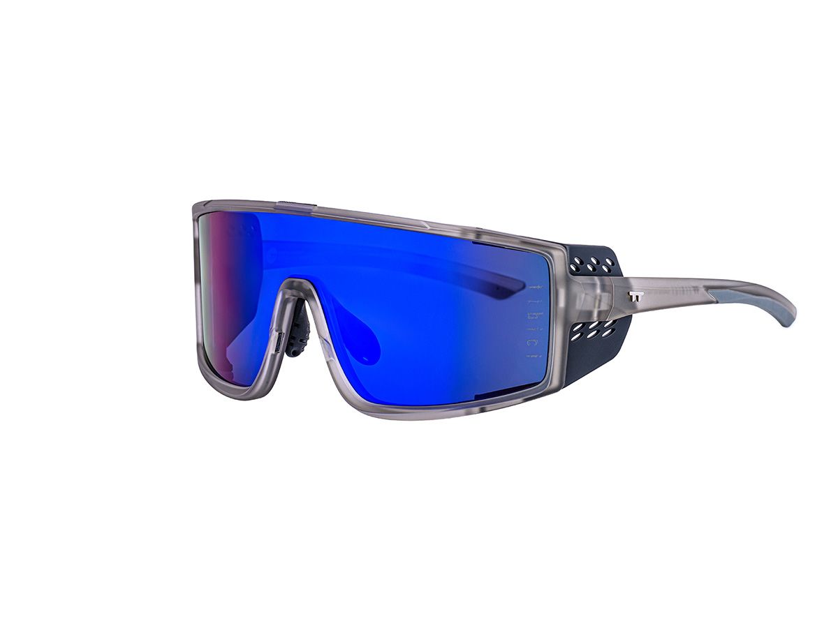 E-1 Cycling Sunglasses 騎行運動眼鏡 / 霧灰色+鏡面藍鏡片 (CAT3)