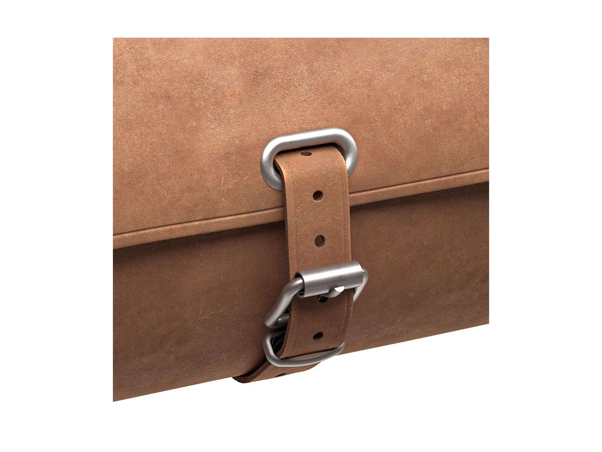 Brooks Challenge 皮革坐墊包 1.5L 深棕色