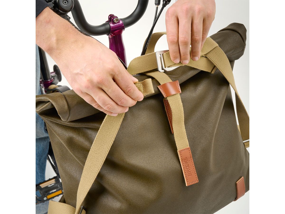 Brooks Pickwick Porter 帆布折疊車/後背兩用包 26L 青苔棕
