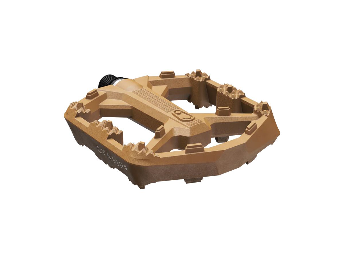 Crankbrothers STAMP 0 平板踏板 - 小 咖啡色