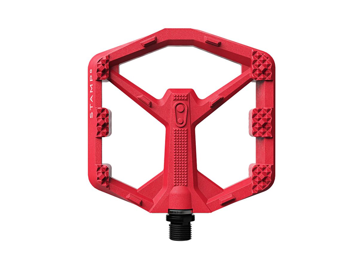 Crankbrothers STAMP 0 平板踏板 - 大 亮紅色