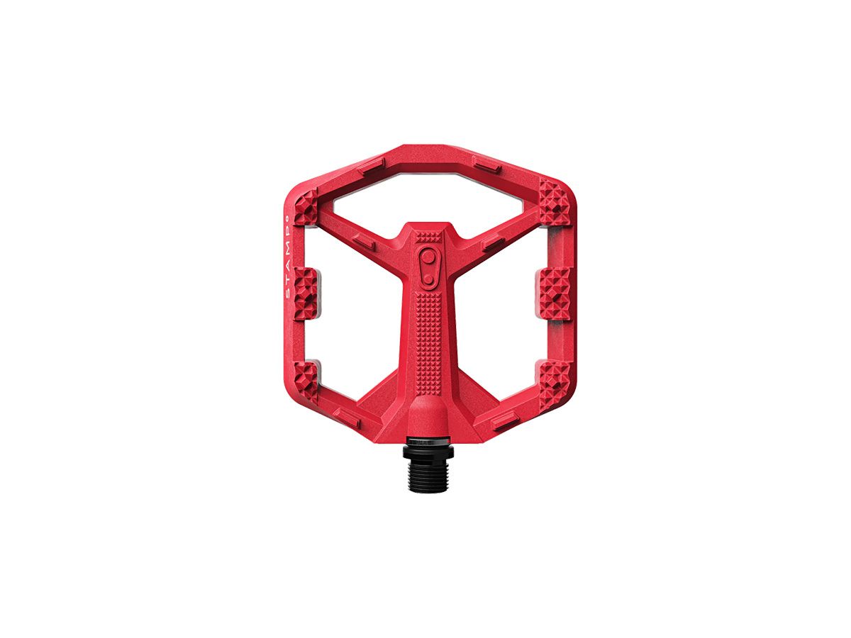 Crankbrothers STAMP 0 平板踏板 - 小 亮紅色