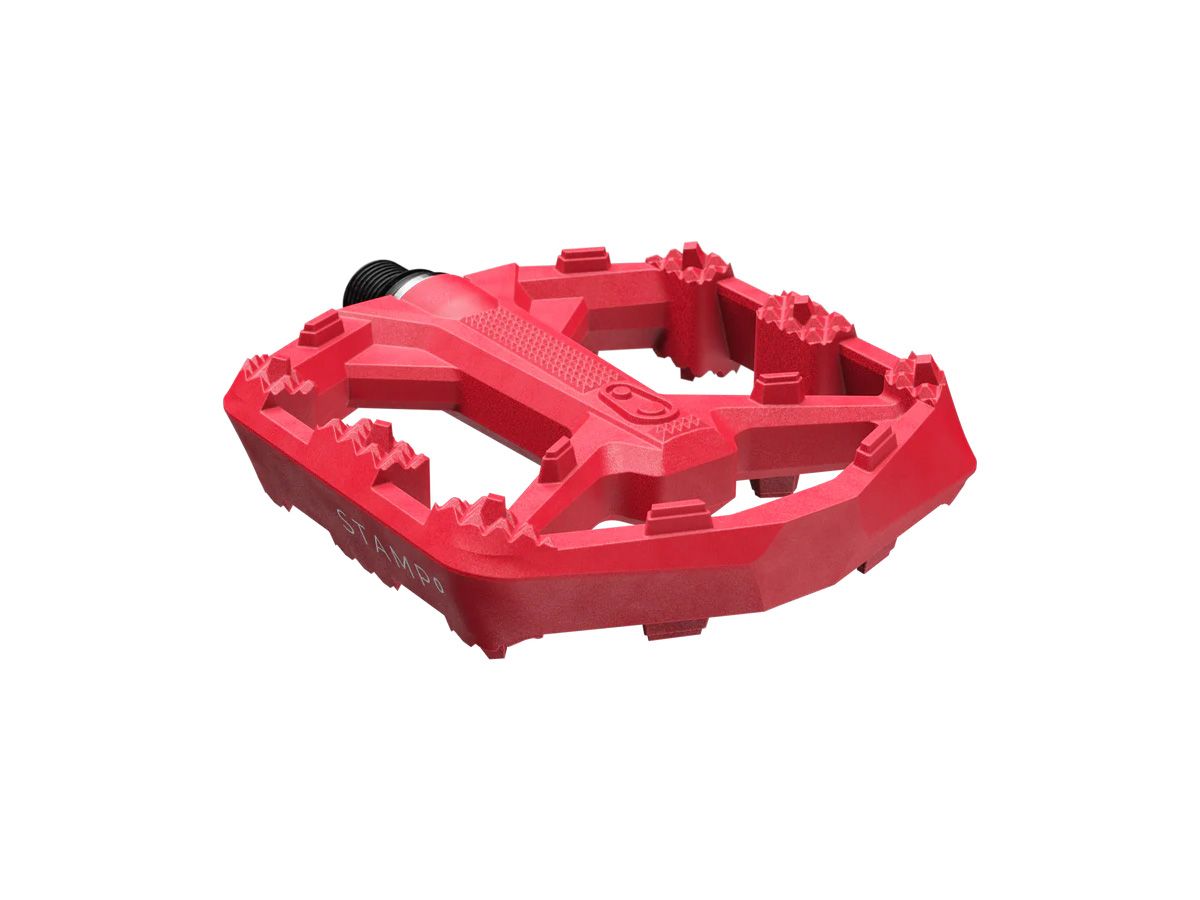 Crankbrothers STAMP 0 平板踏板 - 小 亮紅色