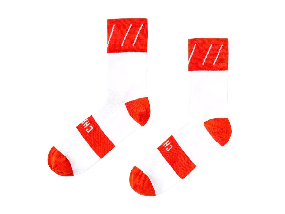 CHPT3 Stripes Road Socks 公路車襪 火焰紅/白 - M