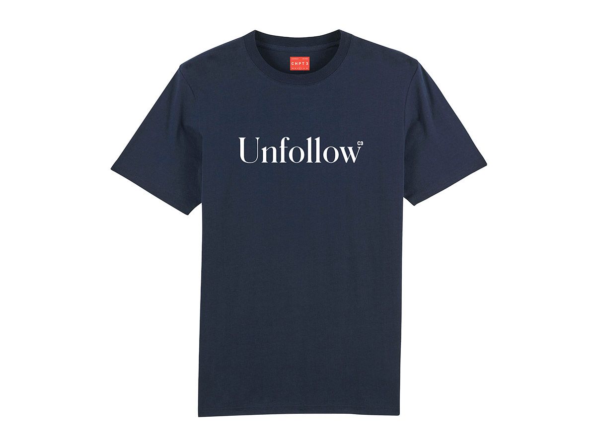CHPT3 Unfollow Unisex T-shirt 海軍藍 - XS