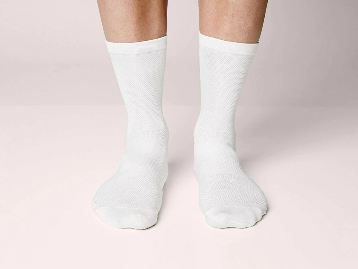 QUOC MONO 自行車襪 - 白色