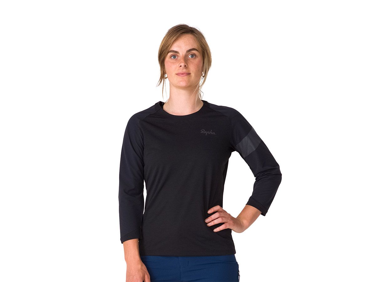 Rapha 女款 3/4袖長 MTB 車衣 黑色 L