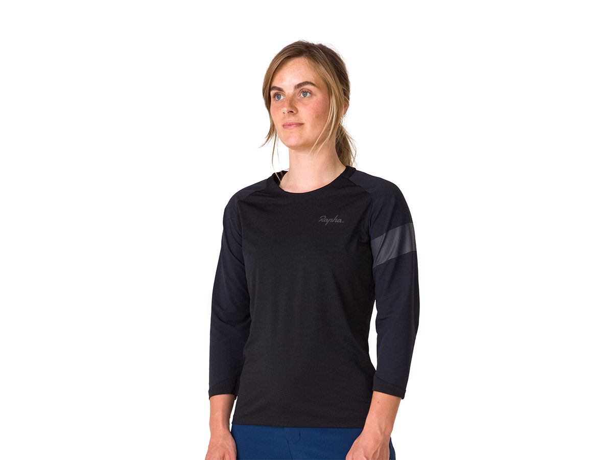 Rapha 女款 3/4袖長 MTB 車衣 黑色 M