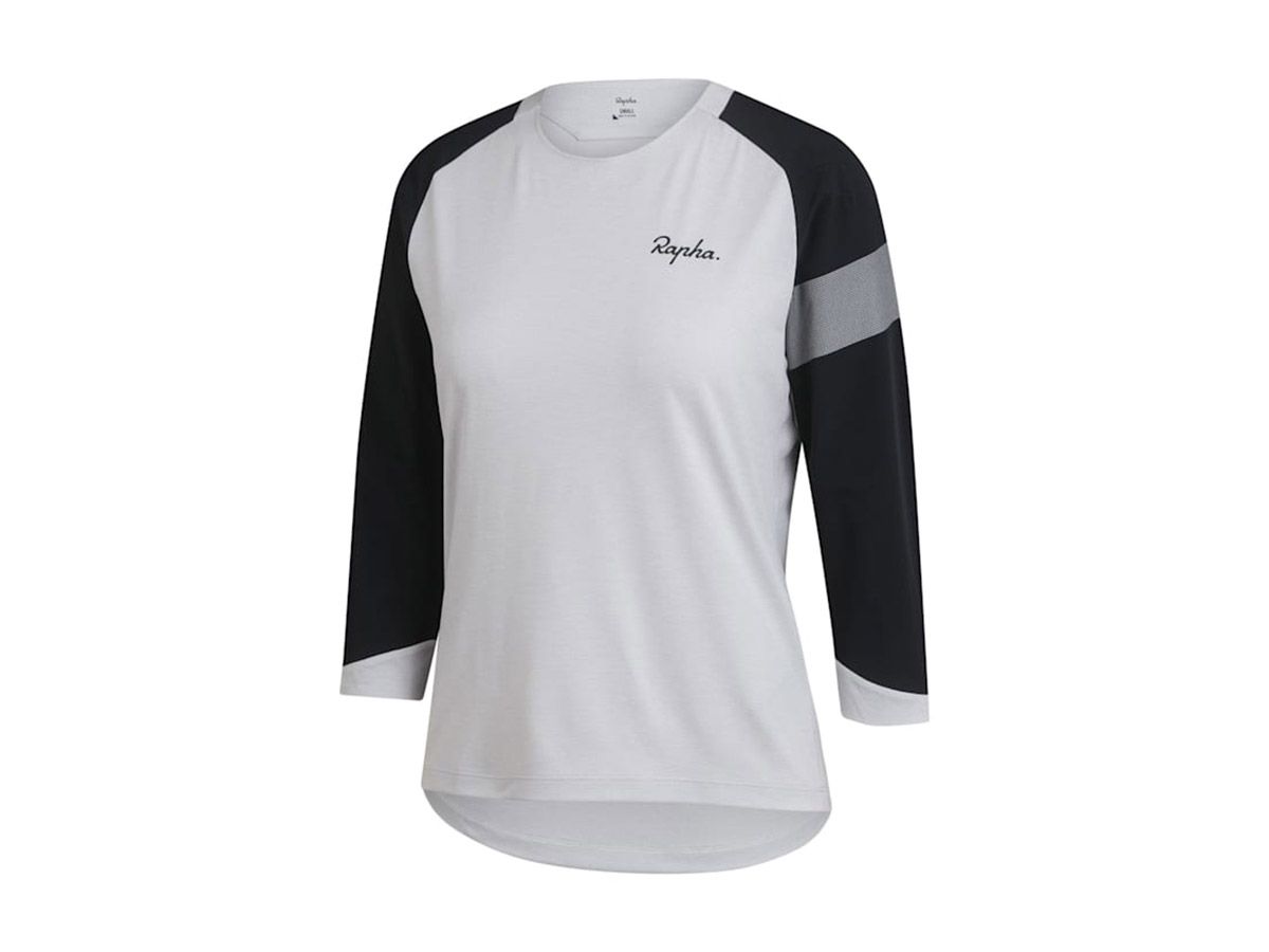 Rapha 女款 3/4袖長 MTB 車衣 淺灰/黑色 M