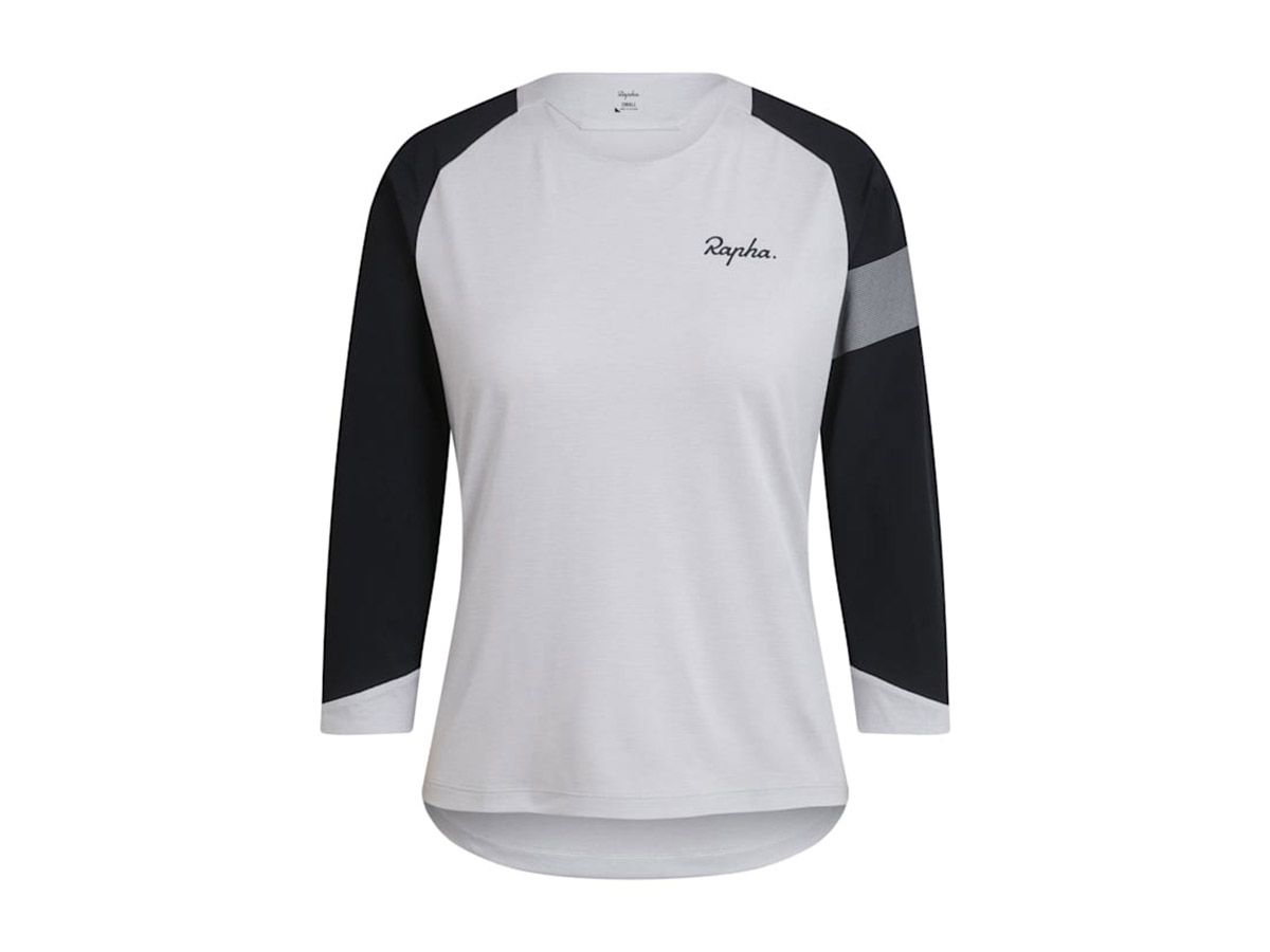 Rapha 女款 3/4袖長 MTB 車衣 淺灰/黑色 S