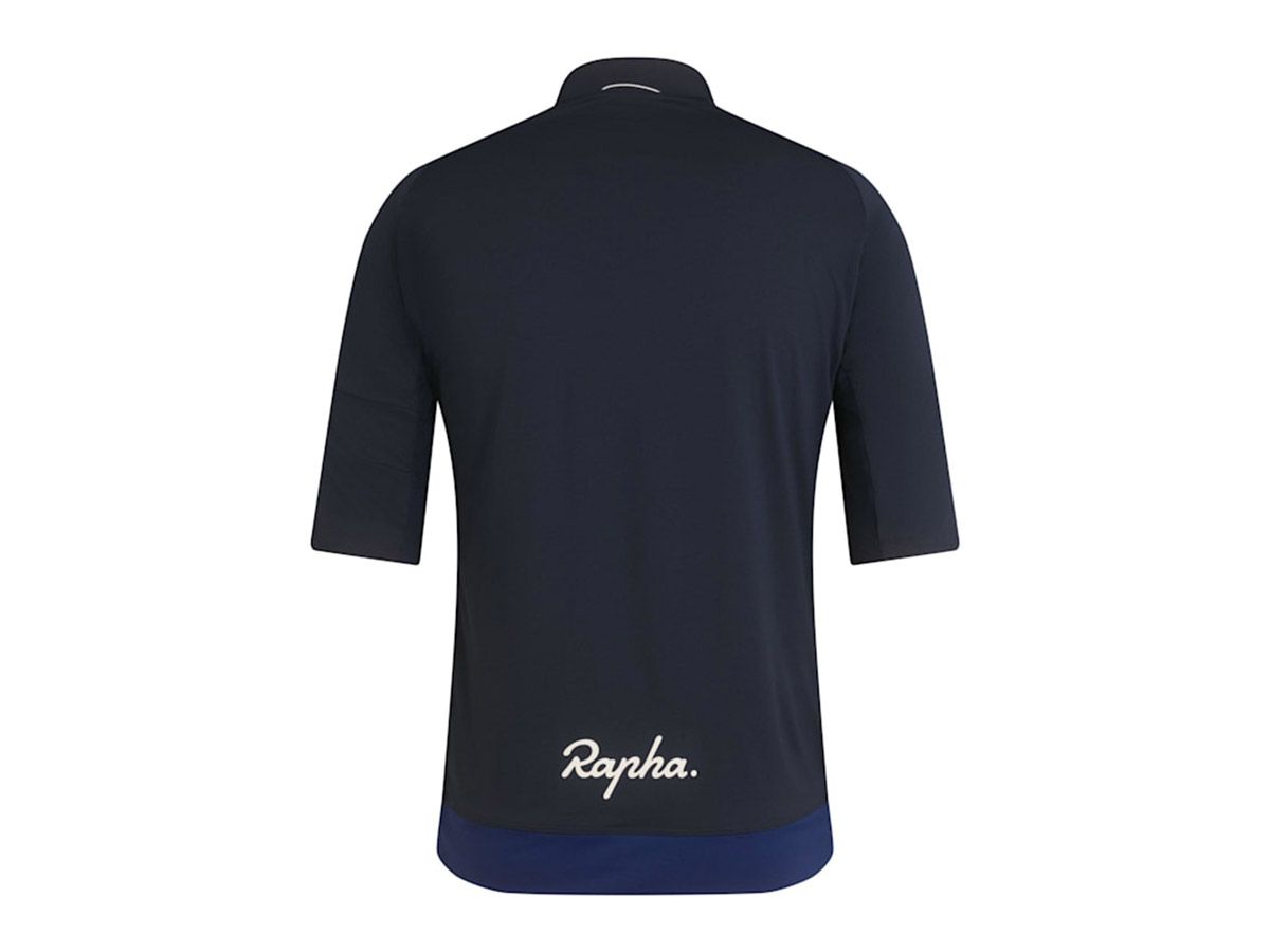 Rapha 男款 Explore 機能拉鏈領T恤 海軍藍
