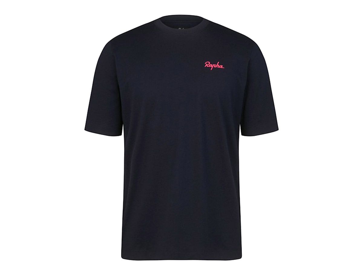 Rapha 男款 Logo T恤 海軍藍/粉紅色 XS