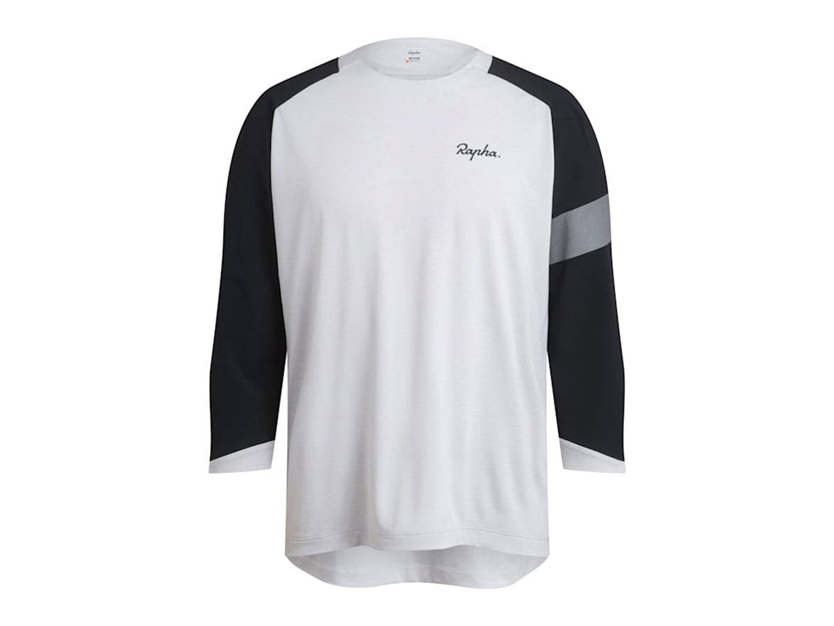 Rapha 男款 3/4袖長 MTB 車衣 淺灰/黑色