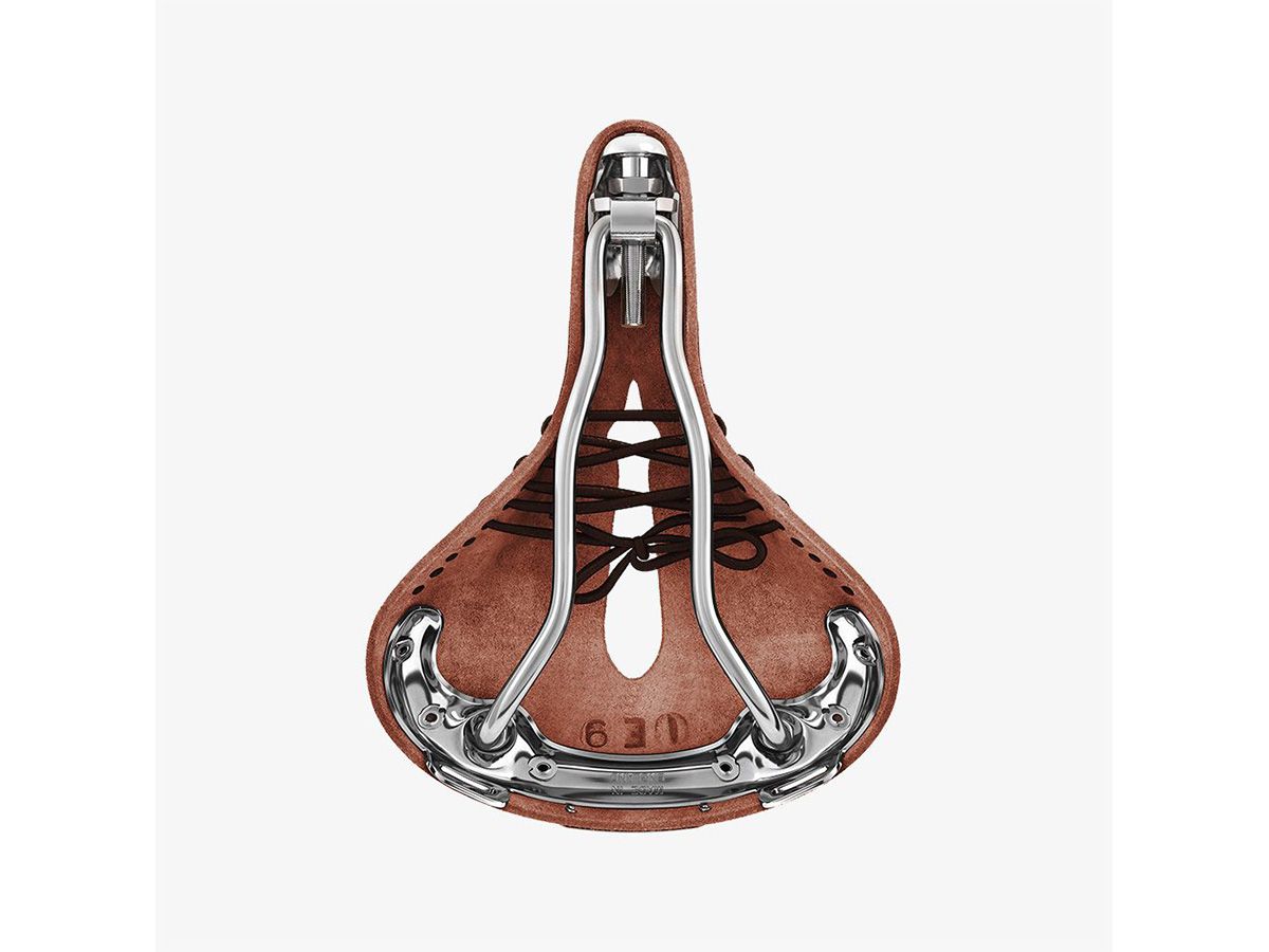 Brooks B17 Carved Short 皮革座墊 褐色