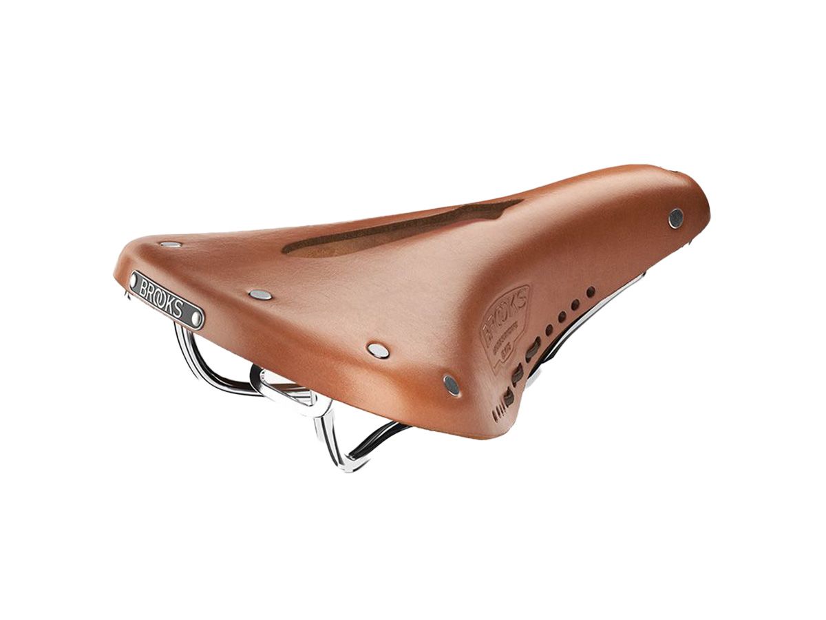 Brooks B17 Carved Short 皮革座墊 蜂蜜色