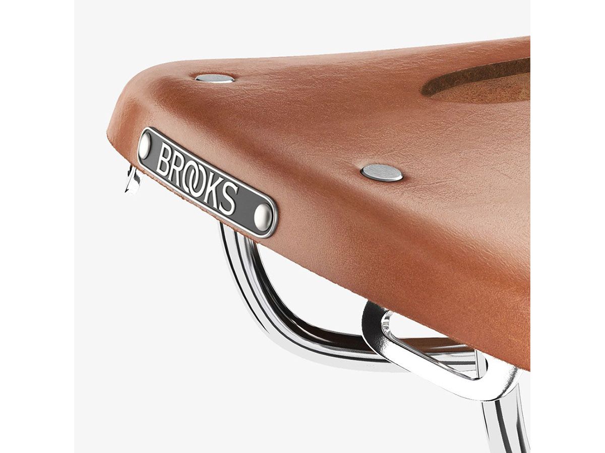 Brooks B17 Carved Short 皮革座墊 蜂蜜色