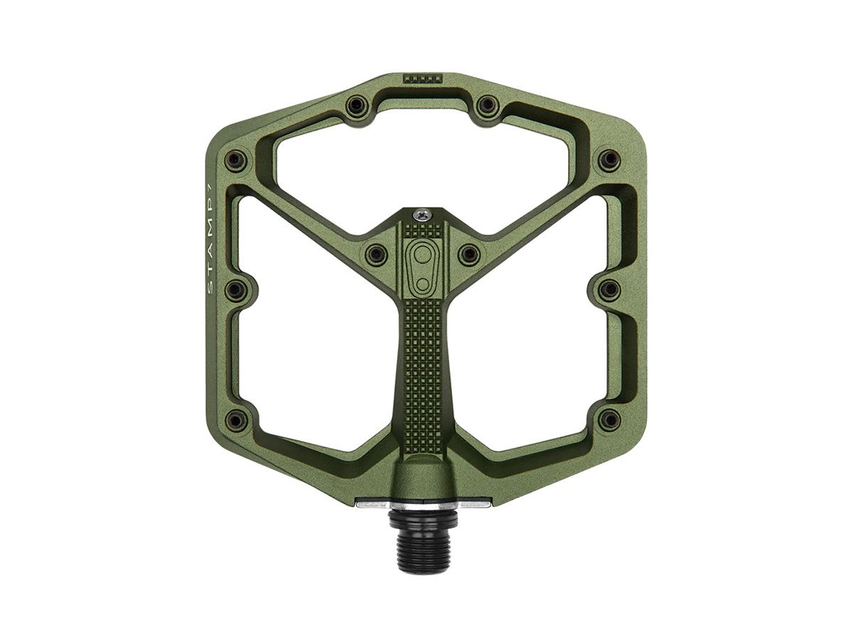 Crankbrothers STAMP 7 平板踏板 - 大 軍綠色