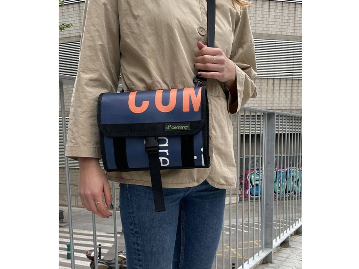 Demano Ciutat Brompton 手把包 - 深藍