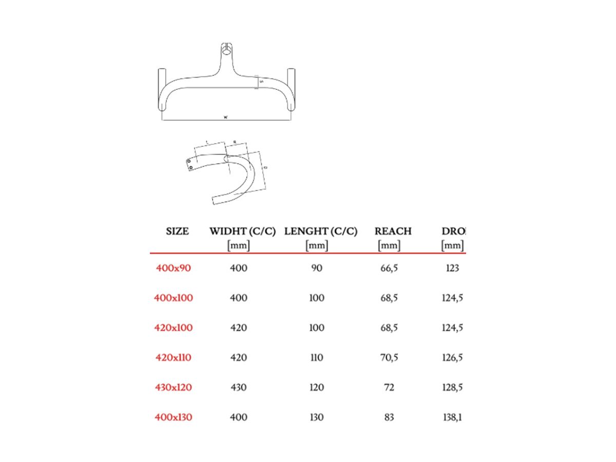Wilier Triestina 碳纖維一體把 0-BAR CARBON 420X100MM