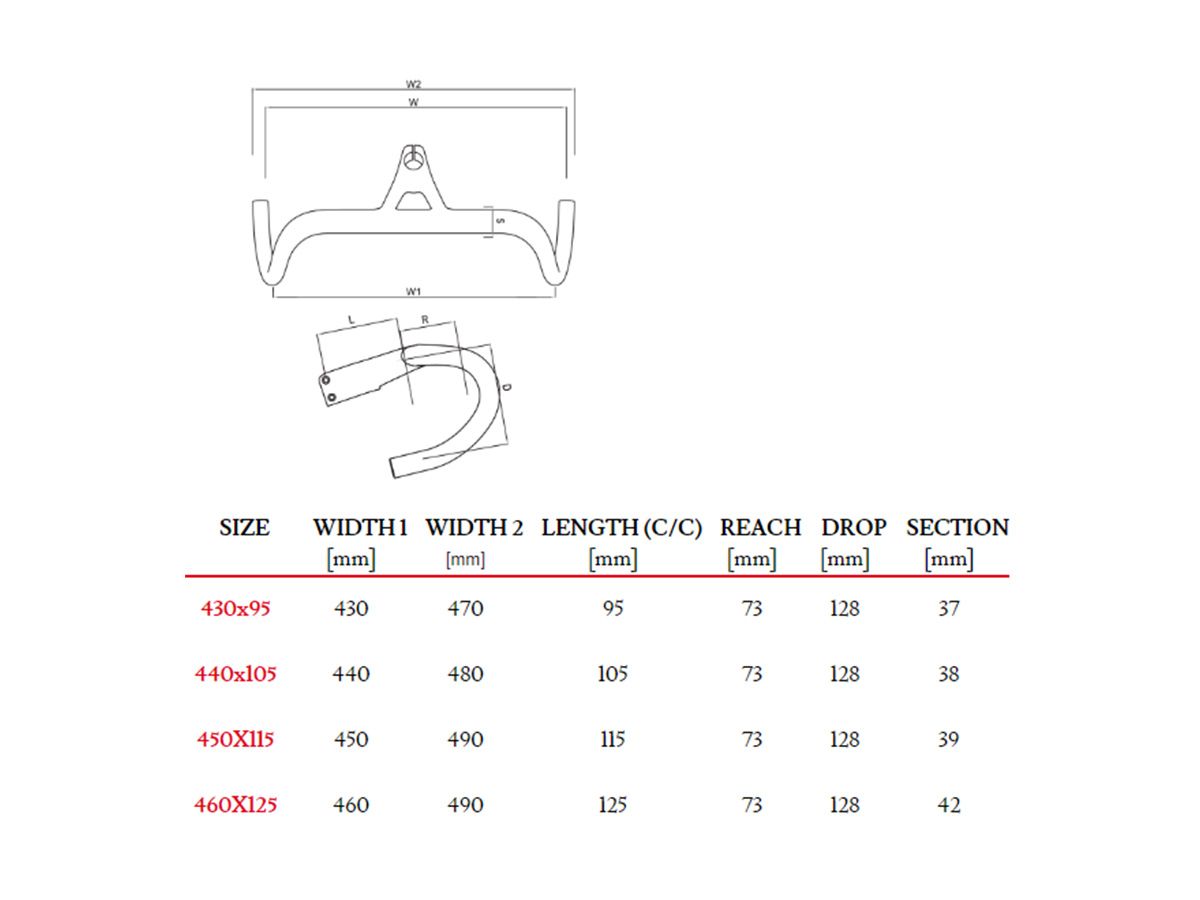Wilier Triestina 礫石車專用碳纖維一體把 J-BAR 460X125MM