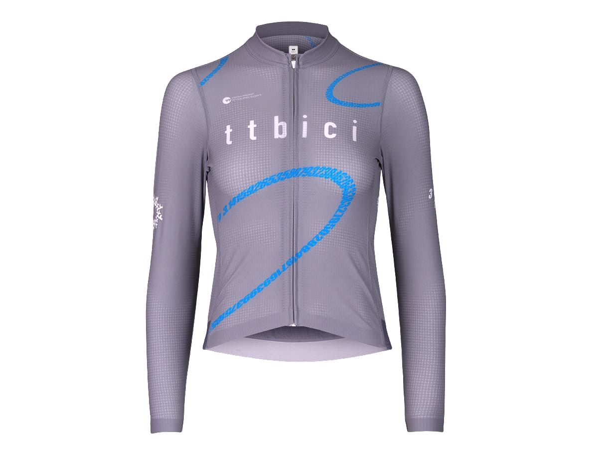 a Line Women's Lightweight LS Team Jersey 女款車隊版輕量長袖車衣 / 灰色 M