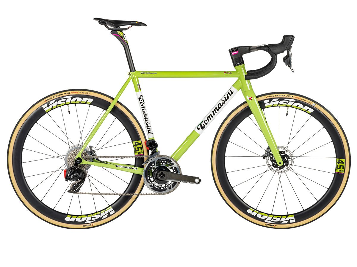 Tommasini Fire ICS 全內線鋼管公路車 - Matcha Green/抹茶綠 - SRAM RED ETAP AXS 2x12 / 52cm