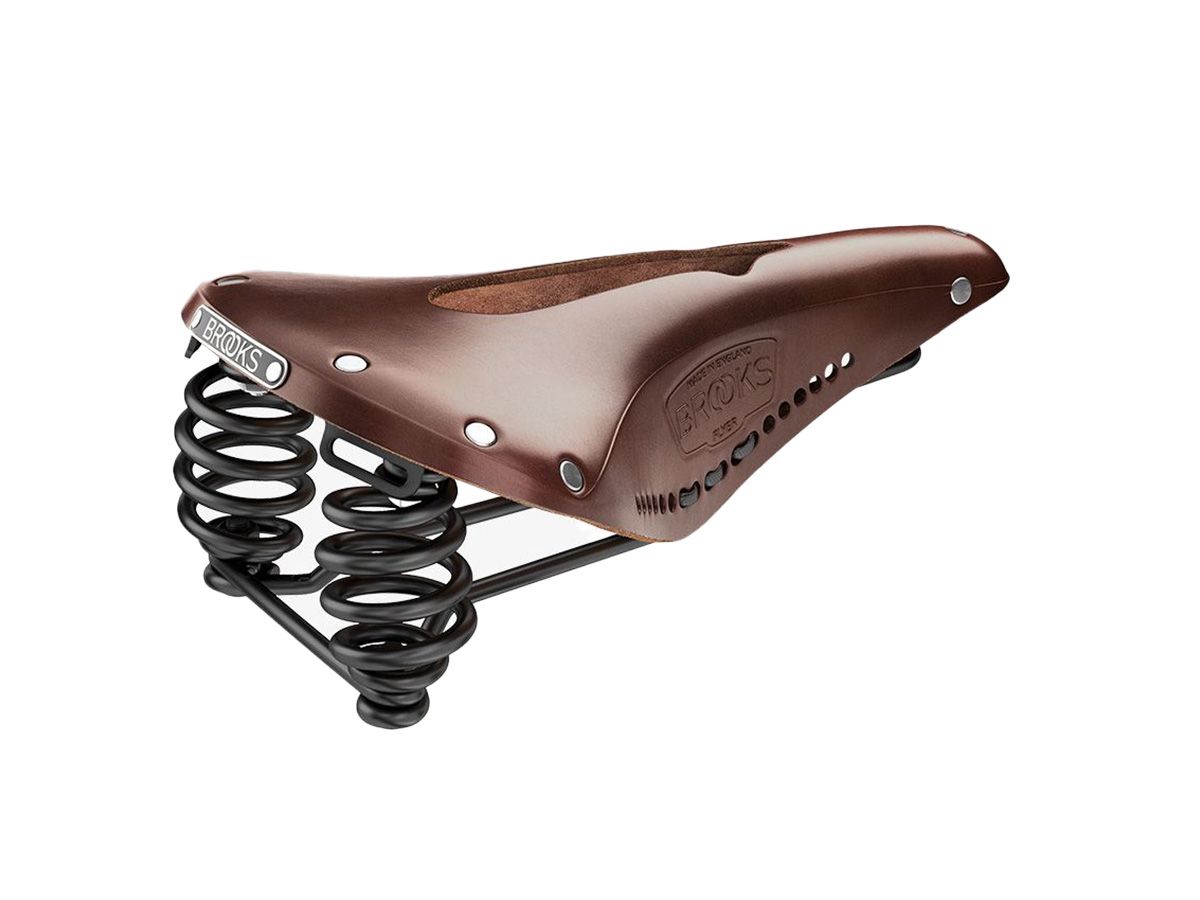 Brooks Flyer Carved 皮革座墊 褐色