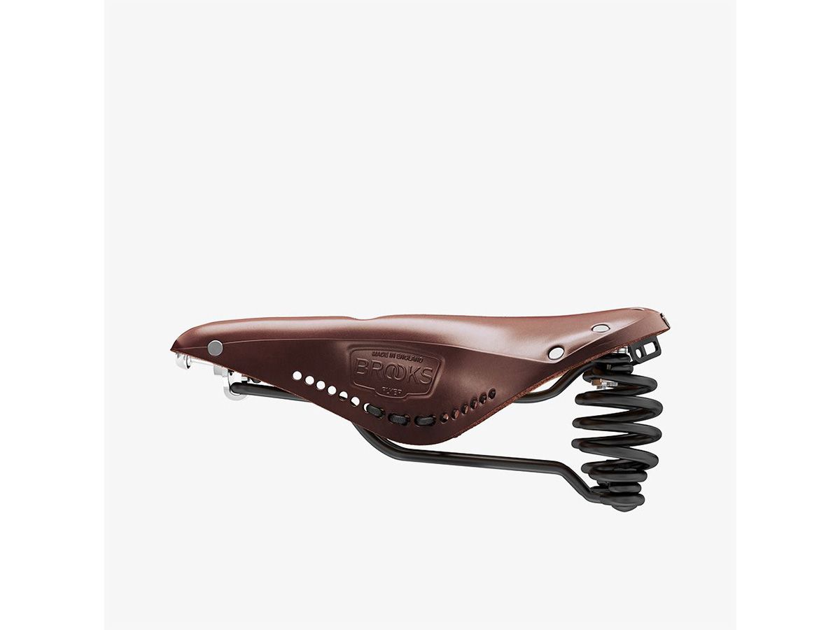 Brooks Flyer Carved 皮革座墊 褐色
